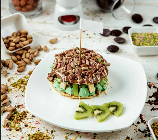 Waffle Antep Fıstıklı